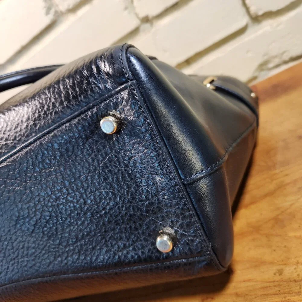 Euc Coach Blake Carryall Black Leather Shoulder Bag Purse